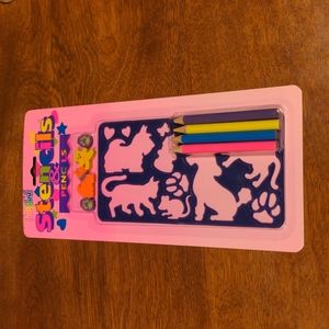 Vintage VTG Stencils and Pencils, dog and cat stencil
